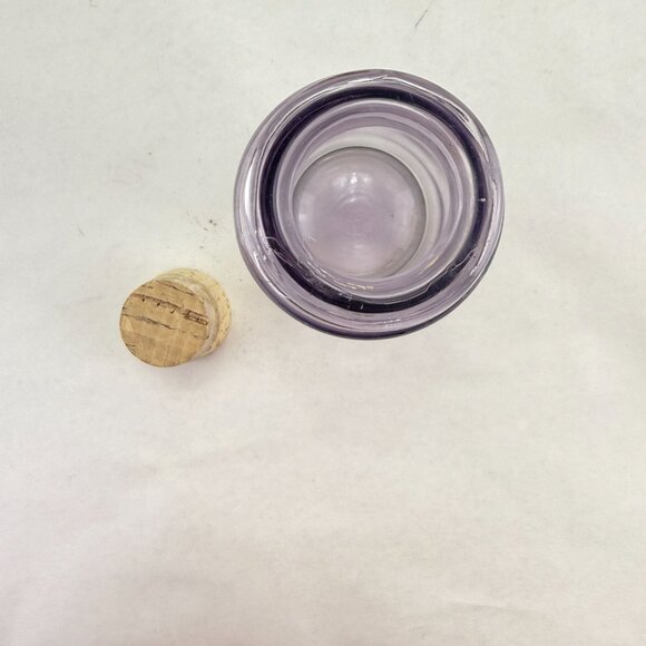 Vintage Apothecary Purple Glass Bottle With Cork Lid - Picture 6 of 13